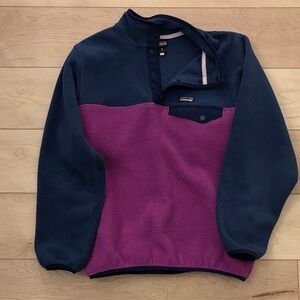 Patagonia Snap-T Synchilla Blue and Purple Fleece Pullover